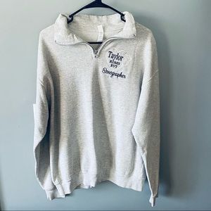 Heather gray Sonographer quarter zip sweatshirt